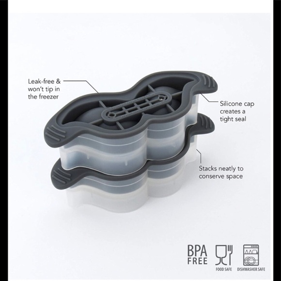 Tevolo Mustache Ice Molds Set of 2 - Picture 2 of 4